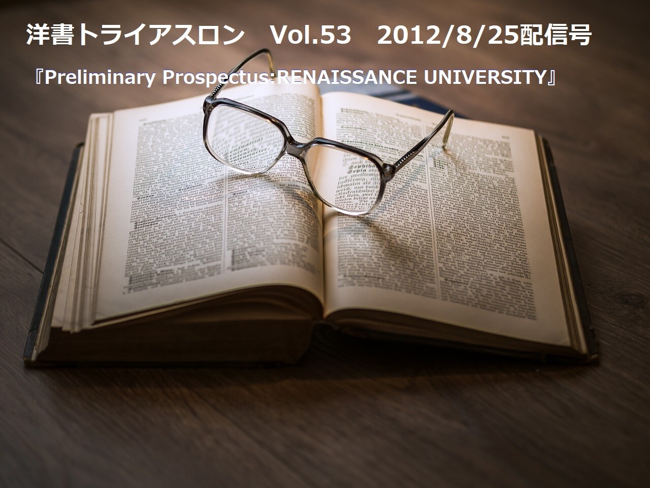 『Preliminary Prospectus:RENAISSANCE UNIVERSITY』   